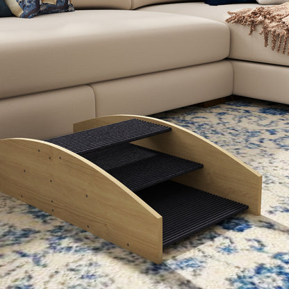 2-in-1 Dog Seesaw, Dog Agility Seesaw Made of Wood, Dog Agility Ramp for Small to Medium Dogs under 15 kg, for Balance, Confidence, 80 x 39.5 x 20 cm Natural Wood