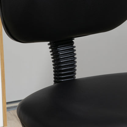 Adjustable Height Swivel Stool 69-91 cm with Reclining Backrest and Adjustable Footrest