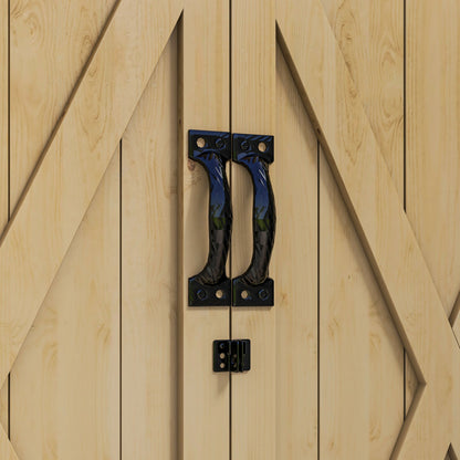 Garden Cabinet Wood, Tool Cabinet, Outdoor Weatherproof Tool Shed, Wooden Cabinet with Double Doors, Multipurpose Cabinet for Garden, Balcony, Natural