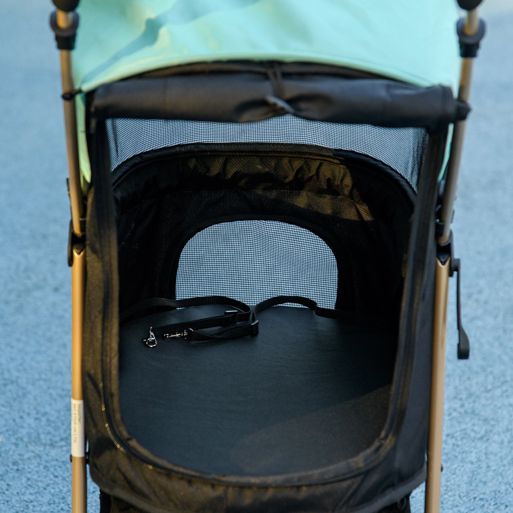 Small and Mini Dog Stroller, Foldable Pet Stroller with Rain Cover, Basket, and Integrated Leash, Green
