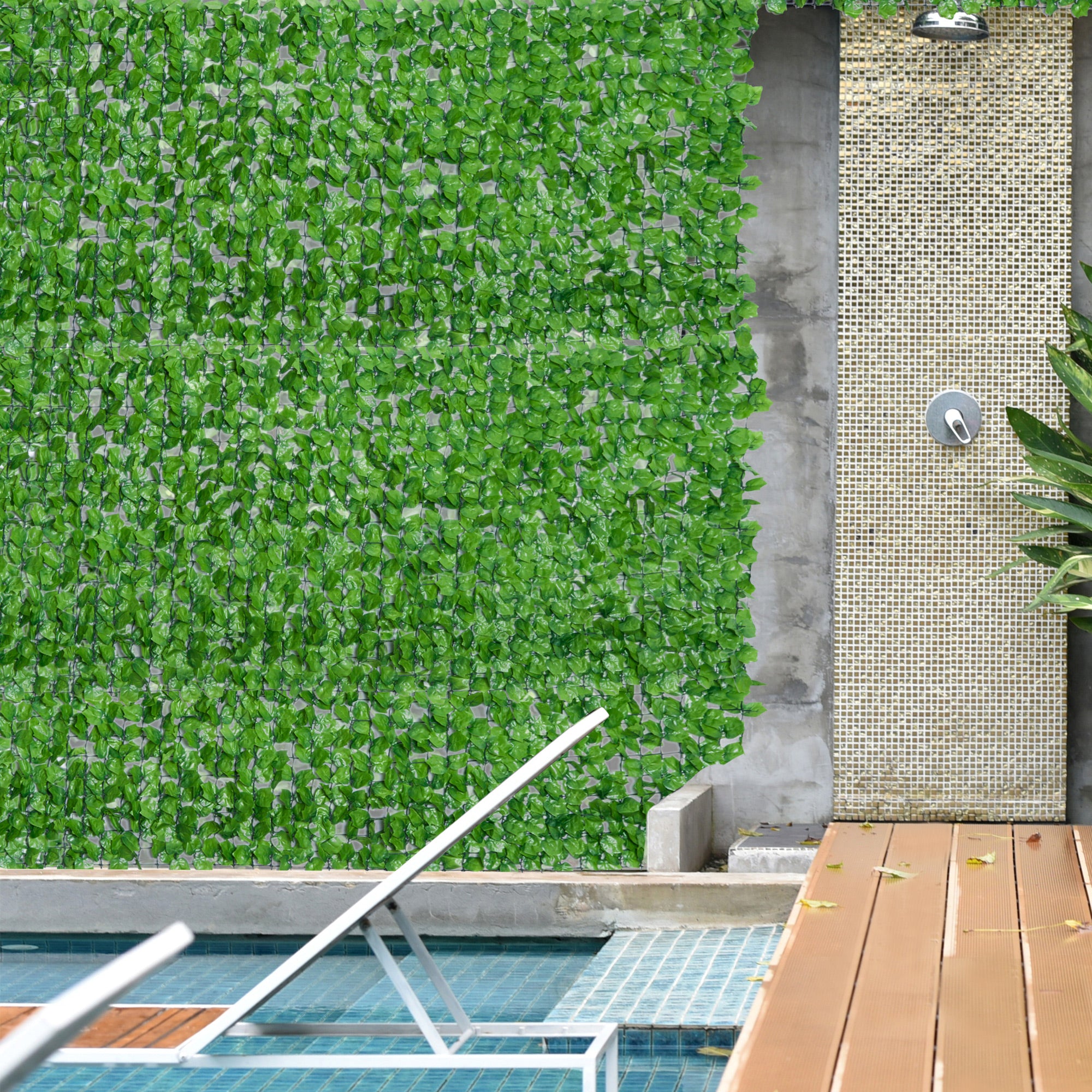 Artificial Hedge Privacy Screen, UV Protected Privacy Screen, Green Balcony Privacy Screen, Fence Privacy Screen with Leaves, Hedge Fence, Wall Artificial 300 x 150 cm for Garden Wedding