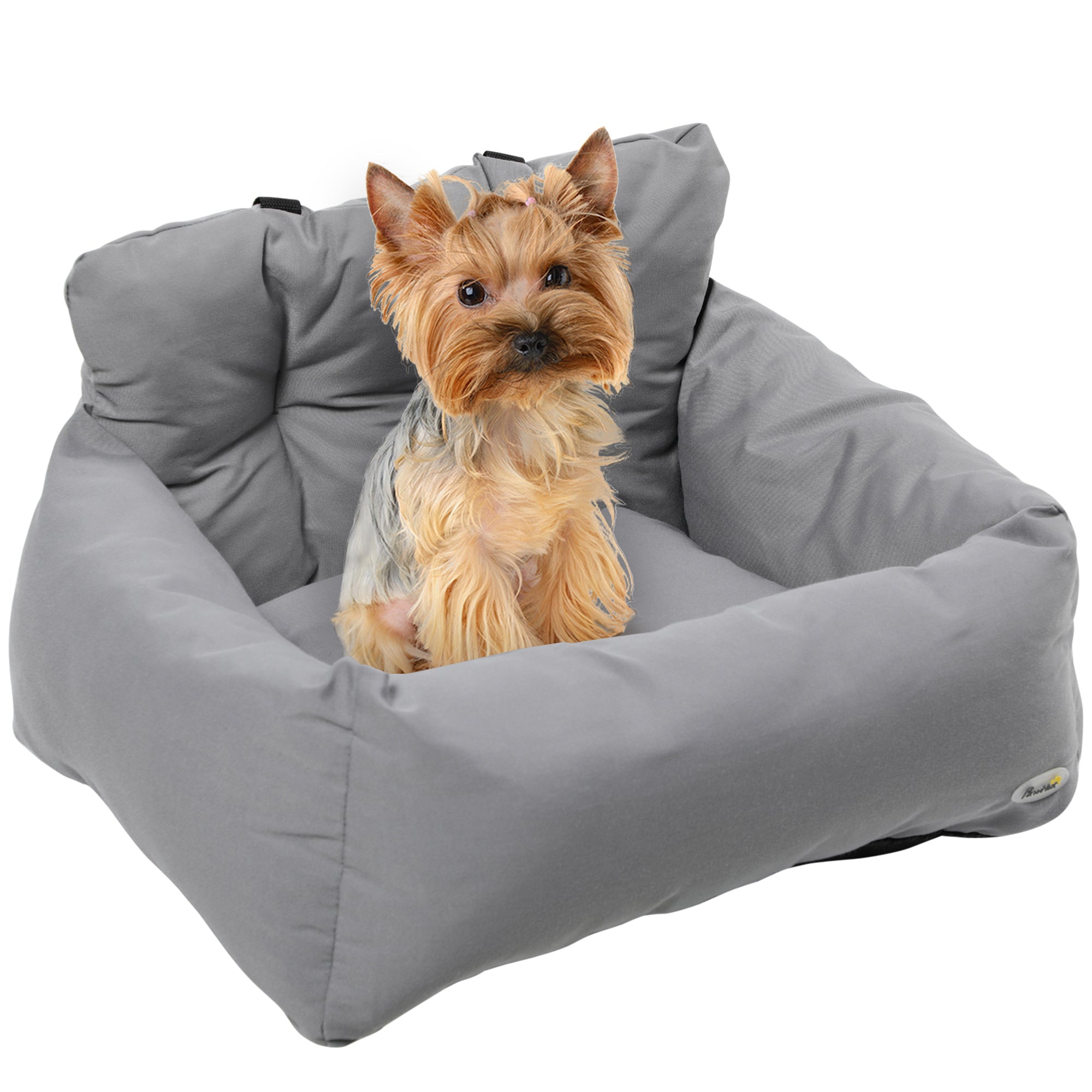 Pet Car Seat Carrier for Dogs and Cats Padded with Thick PP Cotton Safe and Comfortable Non-Slip Bottom Dark Grey 50 x 54 x 33 cm