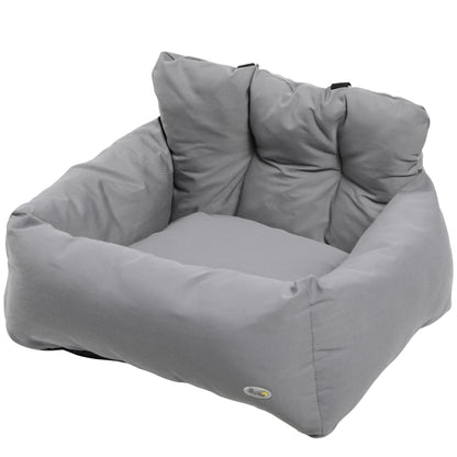 Pet Car Seat Carrier for Dogs and Cats Padded with Thick PP Cotton Safe and Comfortable Non-Slip Bottom Dark Grey 50 x 54 x 33 cm