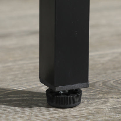 SPORTNOW Folding Ping Pong Table with Aluminum Frame Portable Tennis Table with Net for Indoor and Outdoor Use 152x76x72 cm Black