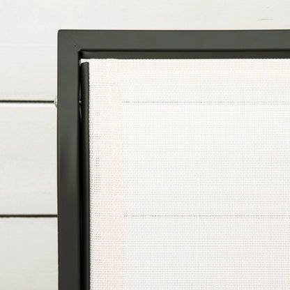 3-Seater Garden Rocking Bench in Metal and Breathable Net Fabric, 147x70x85cm, Beige