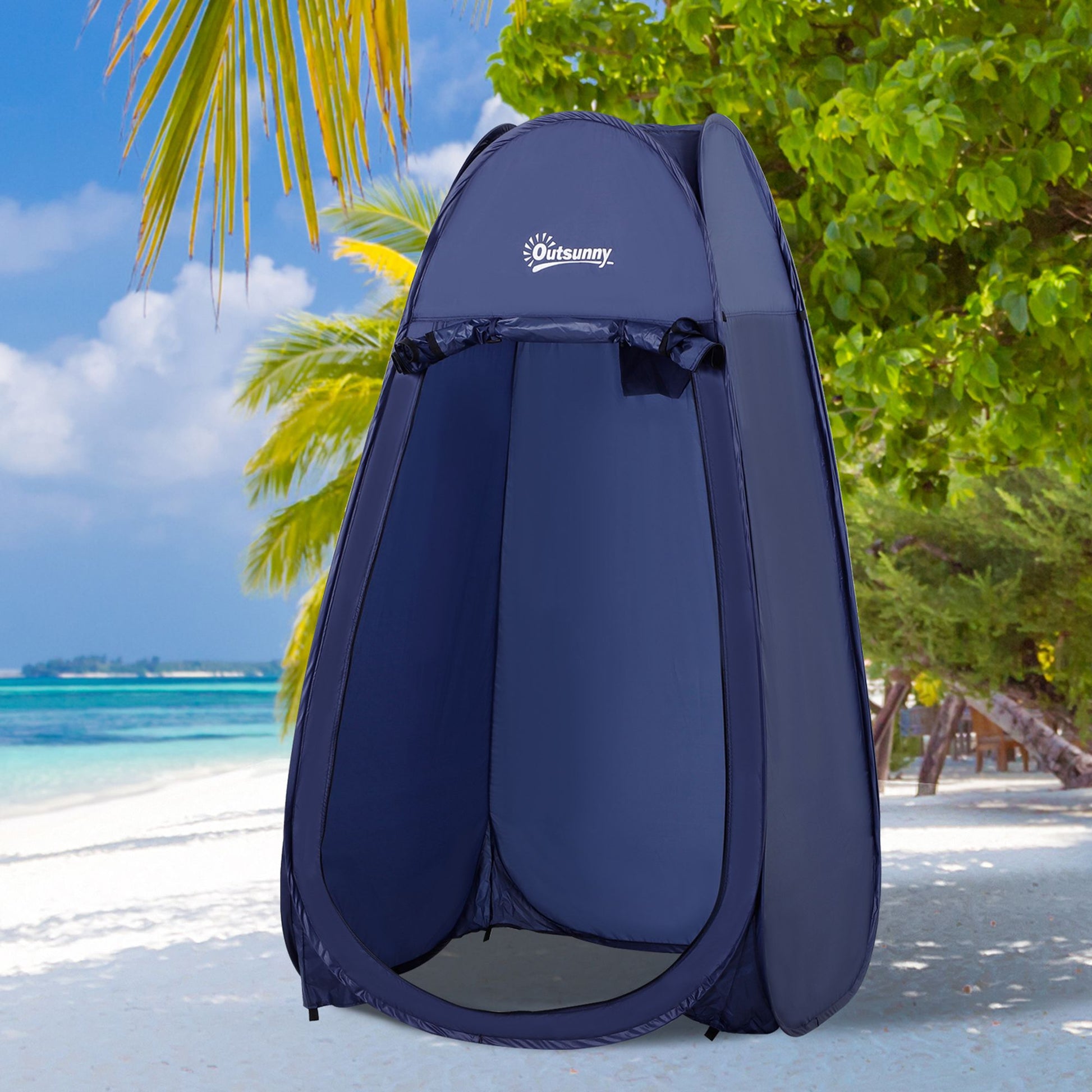 Pop Up Shower Tent Instant Pop Up Camping Tent with UV Protection Waterproof Roof and Carry Handle for Camping Cycling Bath Shower Beach 100x100x185 cm Blue Turquoise