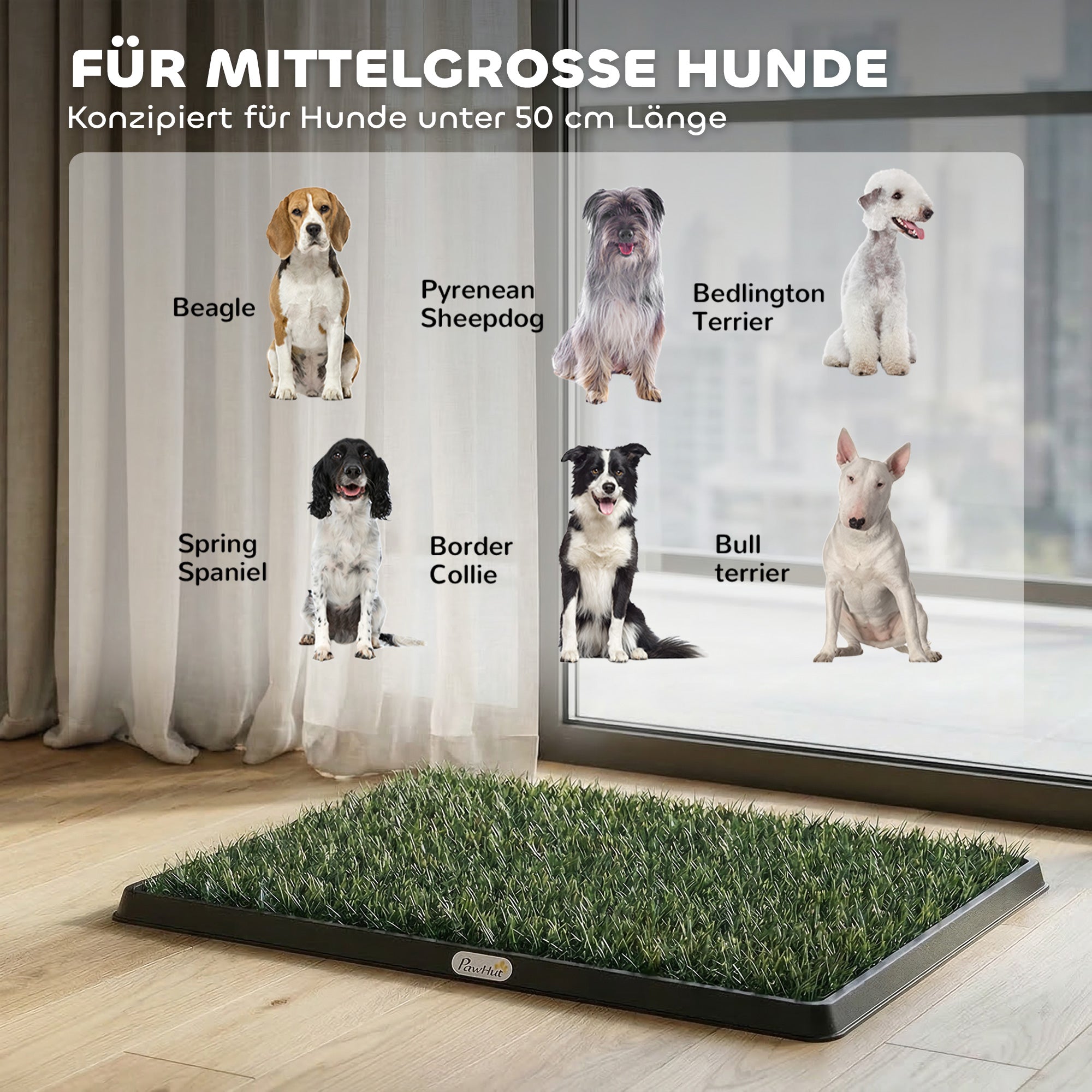 Dog Toilet 76 x 50.5 cm — Washable Artificial Grass Puppy Potty for Balcony & Apartment