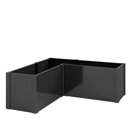 L-Shaped Galvanized Steel Raised Garden Bed – Weatherproof Corner Planter for Patio & Garden, 59 x 59 x 21.7 in (150 x 150 x 55 cm)