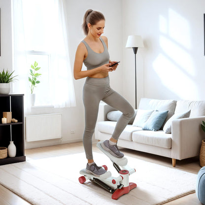 SPORTNOW Stepper, mini stepper, with LCD monitor, oversized non-slip pedals, fitness stepper for home exercise, gray