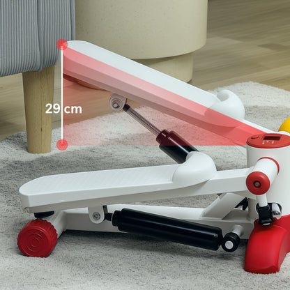 SPORTNOW Stepper, mini stepper, with LCD monitor, oversized non-slip pedals, fitness stepper for home exercise, gray