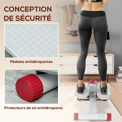 SPORTNOW Stepper, mini stepper, with LCD monitor, oversized non-slip pedals, fitness stepper for home exercise, gray