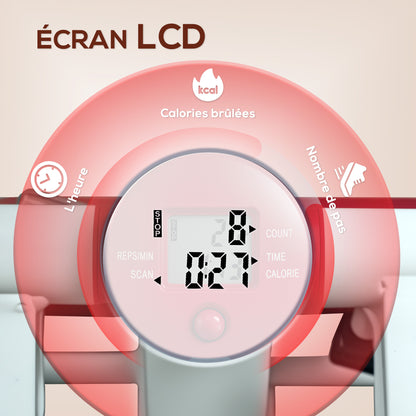 SPORTNOW Stepper, mini stepper, with LCD monitor, oversized non-slip pedals, fitness stepper for home exercise, gray