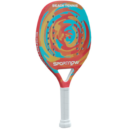 SPORTNOW Beach Tennis Racket in Carbon Fiber with Memory Foam EVA Core, Racket Bag, and Non-Slip Handle, Yellow