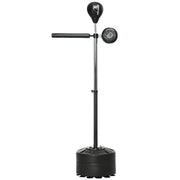 SPORTNOW Punching Bag, Boxing Stand with Punching Ball, Reflex Bar, 1.63-2.05m Height Adjustable Stand Box Ball with Mitt, Stand Boxing Trainer for Boxing, HDPE, Synthetic Leather