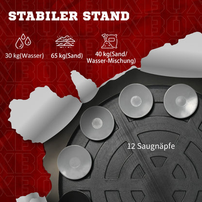 SPORTNOW Punching Bag, Boxing Stand with Punching Ball, Reflex Bar, 1.63-2.05m Height Adjustable Stand Box Ball with Mitt, Stand Boxing Trainer for Boxing, HDPE, Synthetic Leather