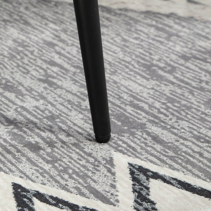 Footstool Sitting Stool Square Vanity Stool Footrest with Cashmere Look, Steel Legs, for Living Room, Bedroom, Light Gray, 42 x 42 x 47 cm