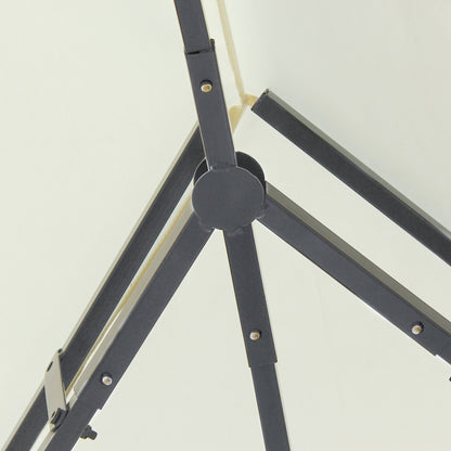 Pavilion 3x4m Garden Pavilion with 6 Side Panels Party Tent Gazebo Event Tent with Double Roof Beige+Dark Gray