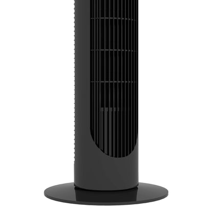 45W Tower Fan Quiet Vertical Fan with 3 Speeds 70° Oscillation for Living Room Bedroom Office Ø27x75 cm Black