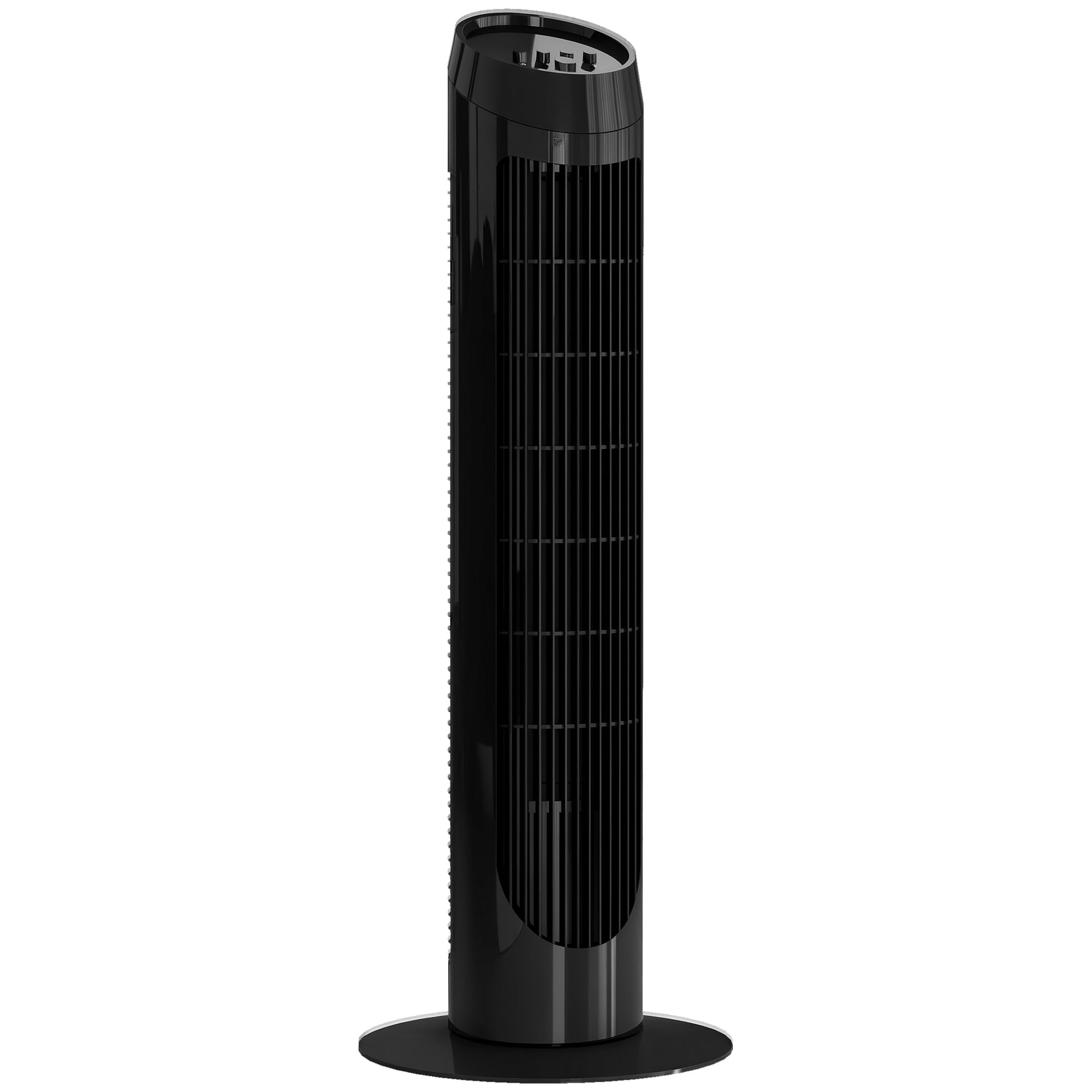 45W Tower Fan Quiet Vertical Fan with 3 Speeds 70° Oscillation for Living Room Bedroom Office Ø27x75 cm Black