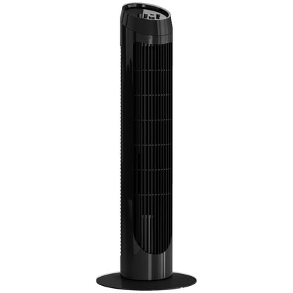 45W Tower Fan Quiet Vertical Fan with 3 Speeds 70° Oscillation for Living Room Bedroom Office Ø27x75 cm Black