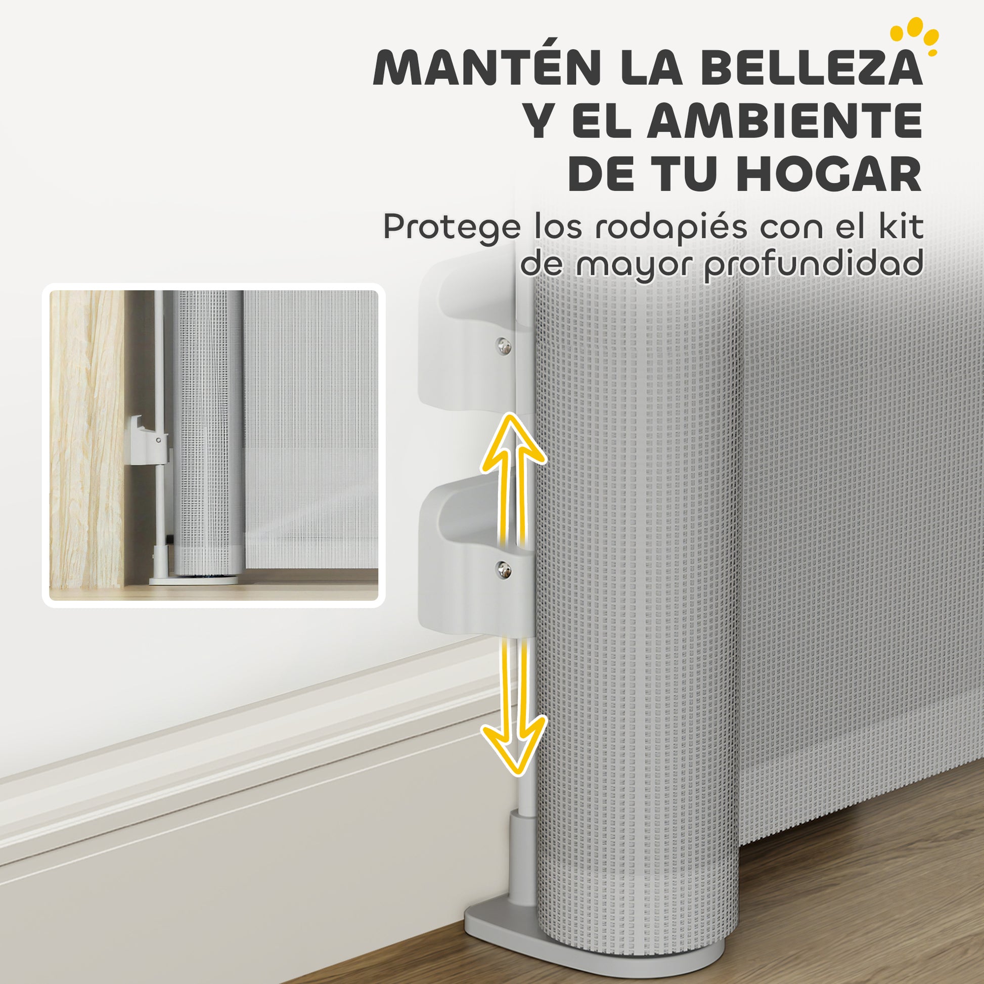 Retractable Dog Barrier 0-140 cm Small Dog Door Extendable Pet Safety Gate with Lock Switch for Stairs Doorways Hallways Gray