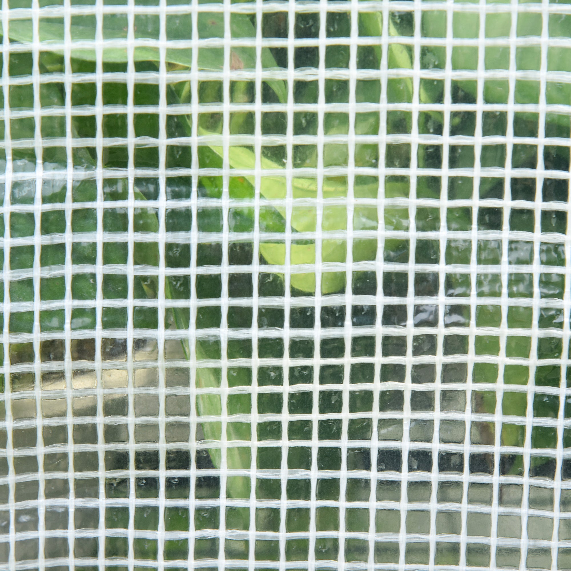 Garden Tunnel Greenhouse 6 m² 3L x 2W x 1.9H m Reinforced Galvanized Steel diameter 2.4 cm + High-Density PE Windows Door White