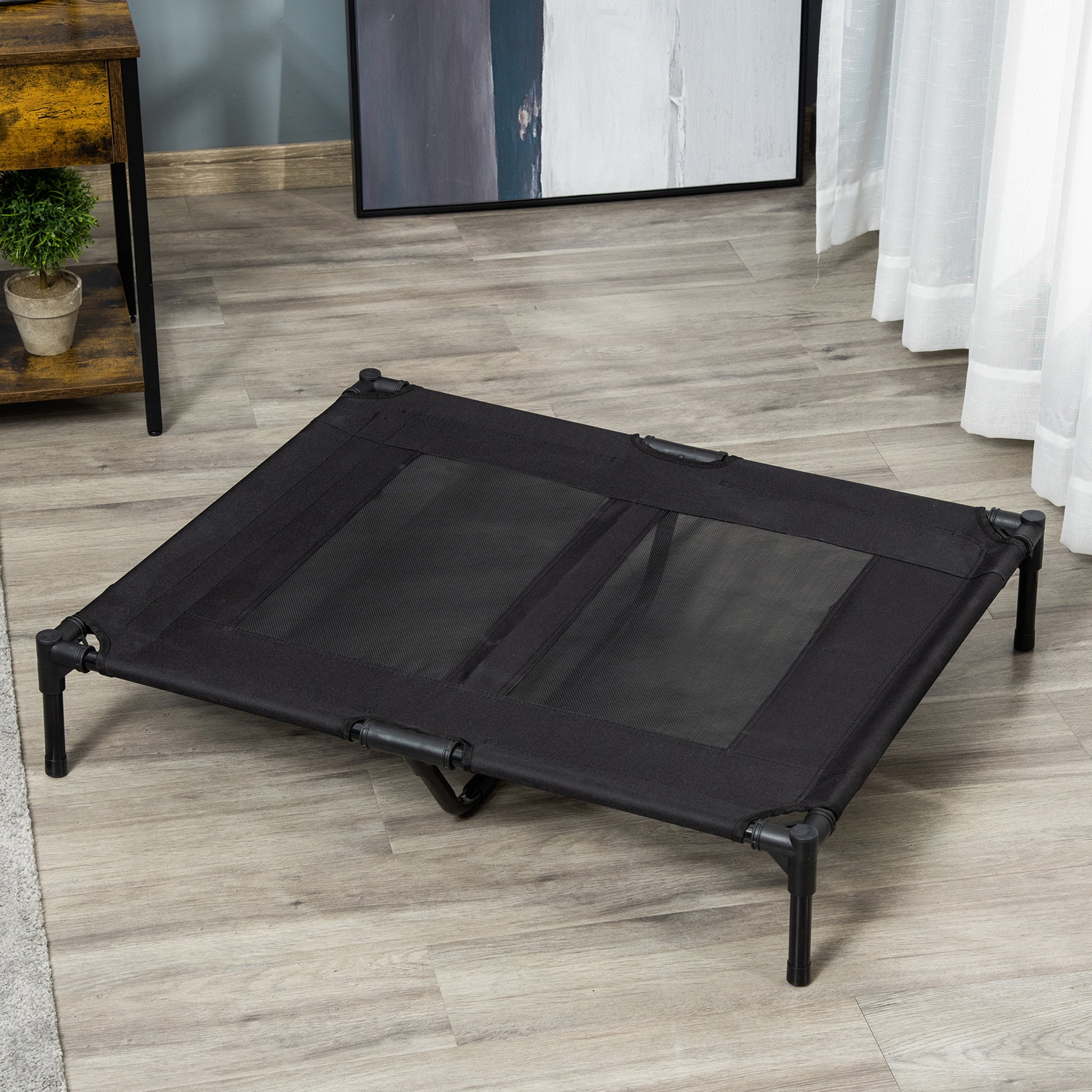 Dog Bed, Outdoor Dog Sofa, Pet Bed, Sleeping Place, Cat Bed, Dog Bed, 92 x 76 x 18 cm, Black