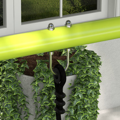 Children's Swing Garden Swing with 1 Simple Swing 1 Glider and Anti-UV Children's Swing Load 135 kg 255x160x180 cm Gray and Green