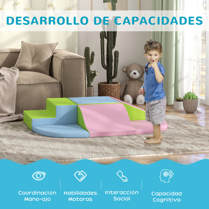 Set of 6 Foam Blocks for Kids Large Construction Blocks Building Figures Learning Toy for Climbing and Crawling Multicolor