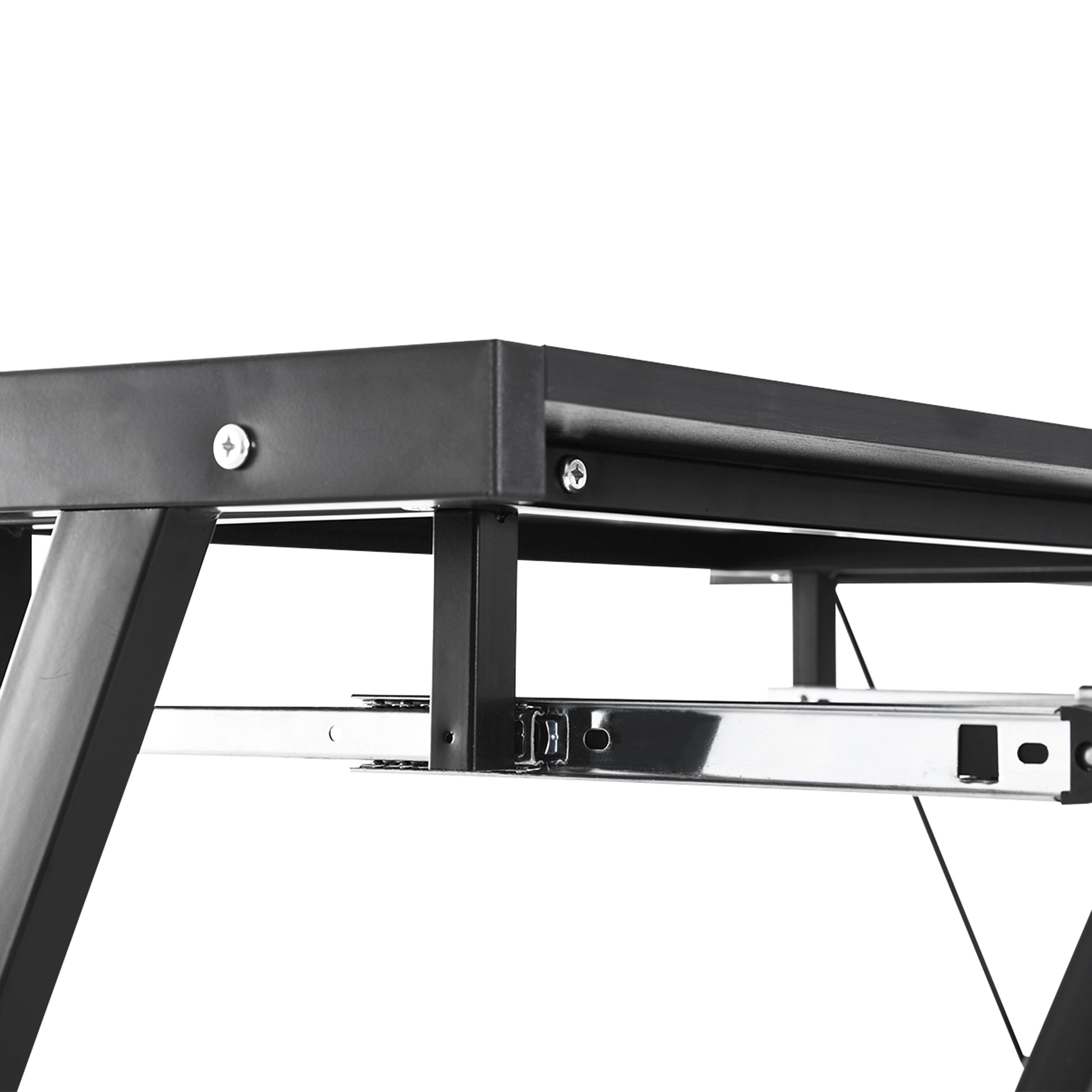 Computer Desk PC Desk for Home Office 2 Types L-Shaped Corner Desk 130x130x73.5 cm Straight Desk Steel Frame