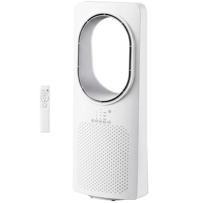 Bladeless Tower Fan for Bedroom – Whisper-Quiet 36 dB, 45° Oscillation, 3 Speeds & Modes, 15-Hour Timer, Remote, White
