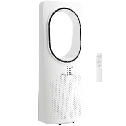 Bladeless Tower Fan for Bedroom – Whisper-Quiet 36 dB, 45° Oscillation, 3 Speeds & Modes, 15-Hour Timer, Remote, White