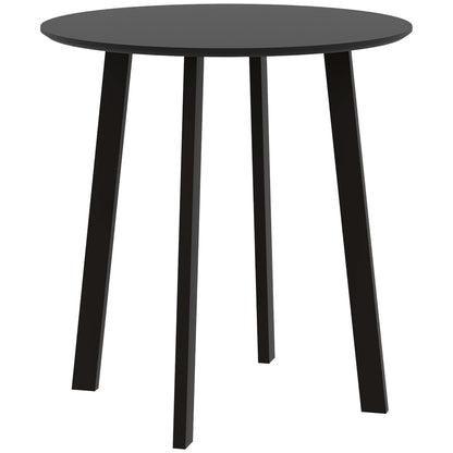 Dining Table 72 x 72 cm Round Kitchen Table for 2 Persons Modern Dining Table with Angled Legs, Table for Kitchen, Dining Room, and Living Room Black