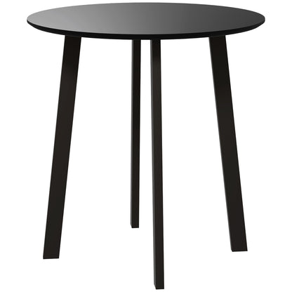 Dining Table 72 x 72 cm Round Kitchen Table for 2 Persons Modern Dining Table with Angled Legs, Table for Kitchen, Dining Room, and Living Room Black