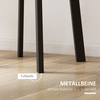 Dining Table 72 x 72 cm Round Kitchen Table for 2 Persons Modern Dining Table with Angled Legs, Table for Kitchen, Dining Room, and Living Room Black