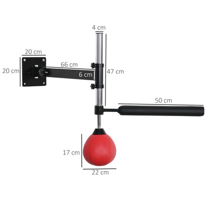 boxing frame boxing training wall mount adjustable height with rotating reflex bar speedball foldable for adults and teenagers
