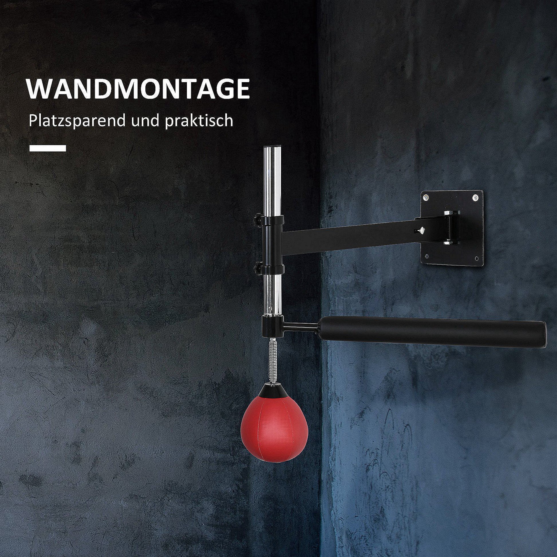boxing frame boxing training wall mount adjustable height with rotating reflex bar speedball foldable for adults and teenagers