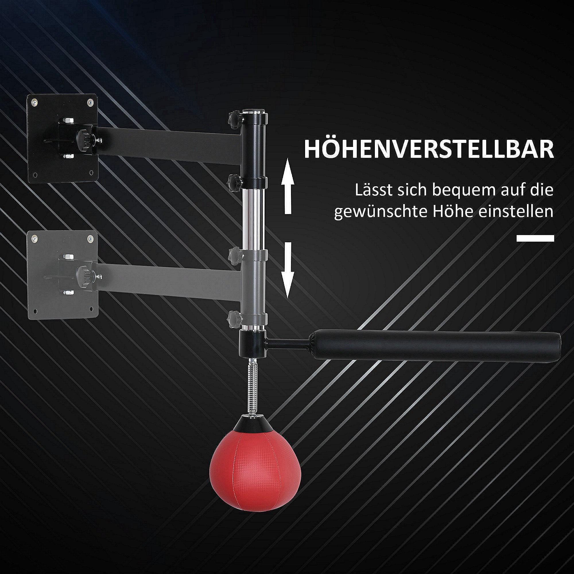 boxing frame boxing training wall mount adjustable height with rotating reflex bar speedball foldable for adults and teenagers