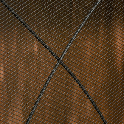 Fireplace Screen, Folding Fire Screen with 3 Panels, Hearth Guard, Spark Protection Screen for Living Room, Metal, 108 x 76 cm, Black