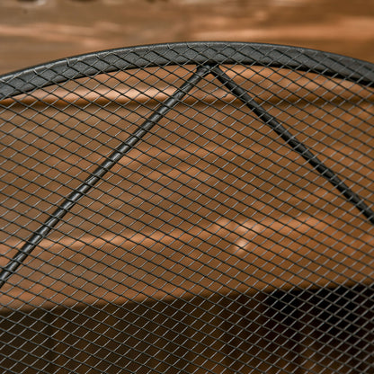 Fireplace Screen, Folding Fire Screen with 3 Panels, Hearth Guard, Spark Protection Screen for Living Room, Metal, 108 x 76 cm, Black