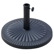 Umbrella Base Diameter 3.8-4.8cm Floral Motif with Knob Weight 15KG Garden Resin 49x32cm