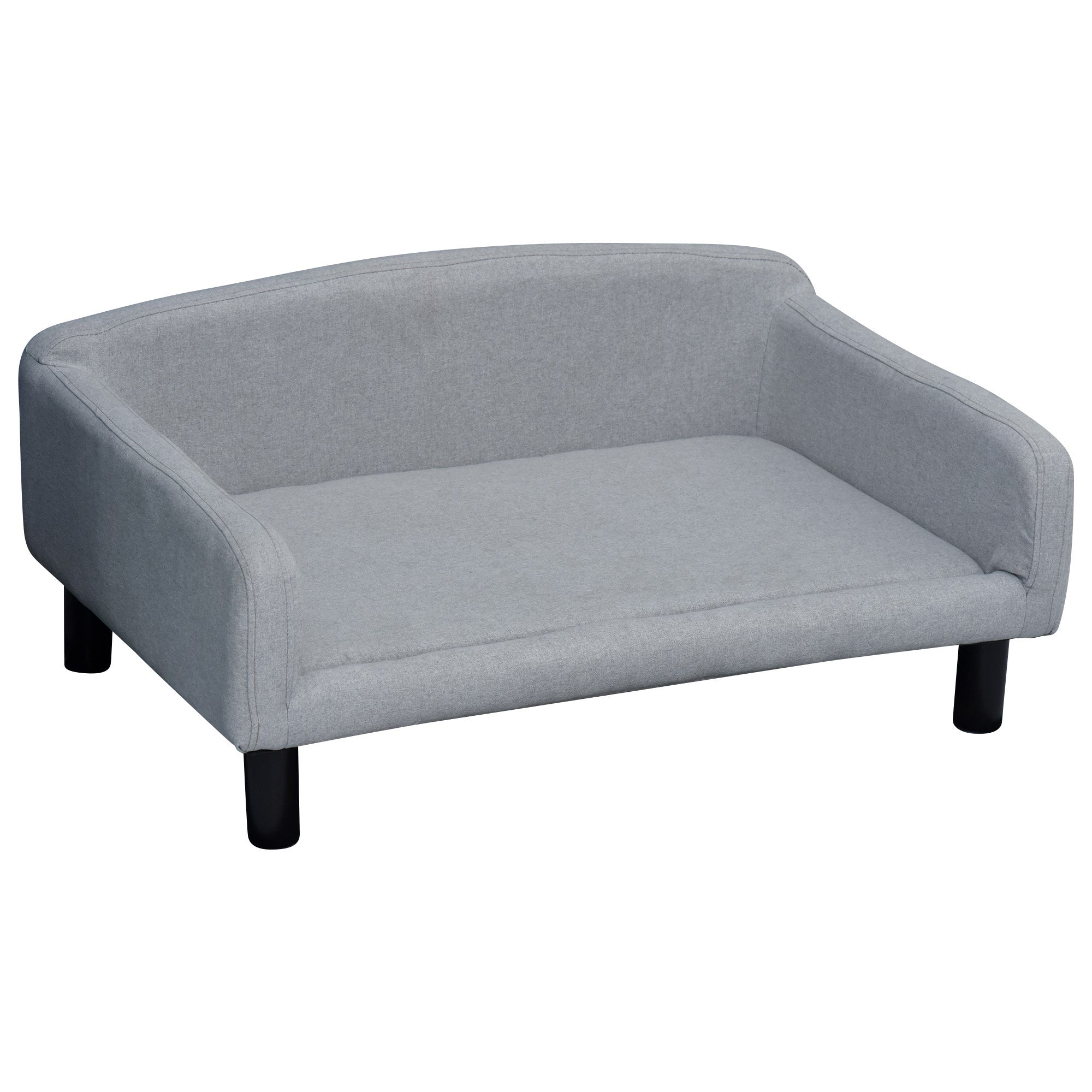 Pet Sofa with Soft Cover Pet Sofa with Wooden Legs Dog Bed 82 x 54 x 36 cm