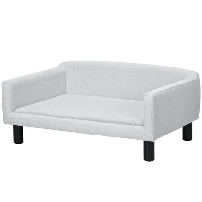 Pet Sofa with Soft Cover Pet Sofa with Wooden Legs Dog Bed 82 x 54 x 36 cm