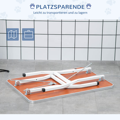 Pet Grooming Table Pet Trimming Table Dog Grooming Table with Loops Pet Grooming Table for Household Bathing Hair Drying and Hair Cutting adjustable height Black