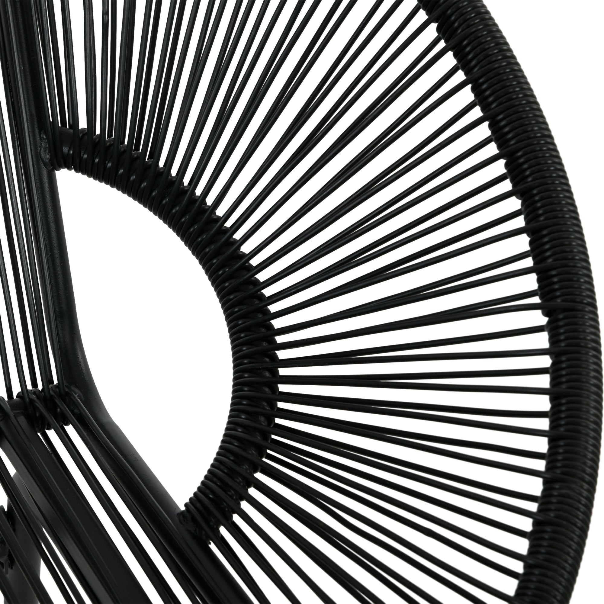 Rattan Armchair, Outdoor Chair made of Polyrattan, Weatherproof Garden Chair up to 260kg load capacity, Garden Chairs for Garden Balcony, Porch, Patio, Black