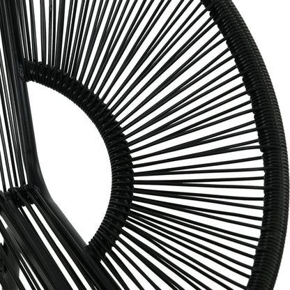 Rattan Armchair, Outdoor Chair made of Polyrattan, Weatherproof Garden Chair up to 260kg load capacity, Garden Chairs for Garden Balcony, Porch, Patio, Black