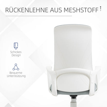 Office Chair with Tilt Function, Height Adjustable Desk Chair, Ergonomic Computer Chair, Rotating PC Chair for Home Office, Stretch Fabric, Light Gray