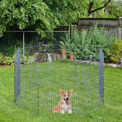Playpen Puppy Playpen Puppy Fence Playpen Puppy Gate for Animals 8-part B63 x H91 cm
