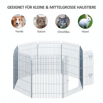 Playpen Puppy Playpen Puppy Fence Playpen Puppy Gate for Animals 8-part B63 x H91 cm