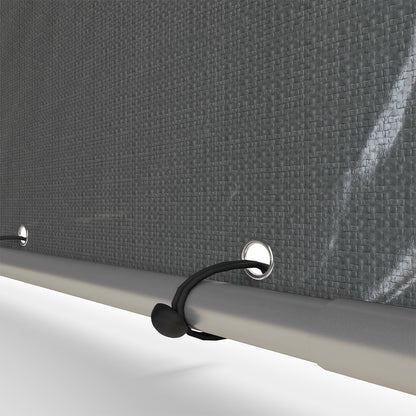 Outdoor Motorcycle Garage Storage Shed with UV Protection and Zippered Entrance, Garage Tent for Bicycles and Tools in Galvanized Metal and PE Fabric, 160x218x172 cm, Light Gray